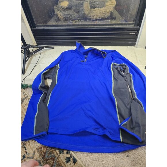 PGA Tour Made In Bangladesh Blue/ Black Quarter Zip Pilullover Blue Size L - Picture 1 of 7